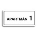 Accept Piktogram "APARTMÁN 1 II" (160 × 80 mm) (bílá tabulka - černý tisk)