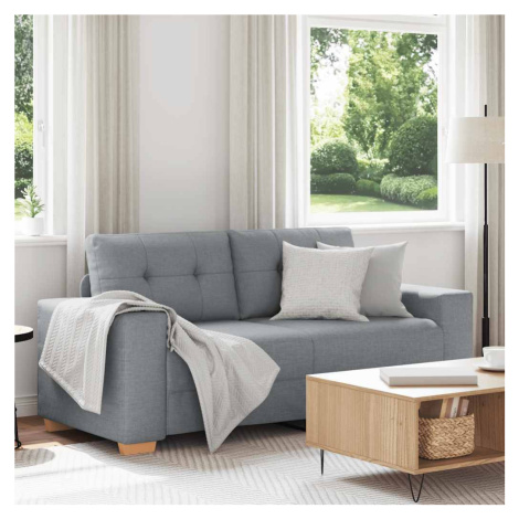 vidaXL Loveseat Sofa Světle šedá 140 cm textil