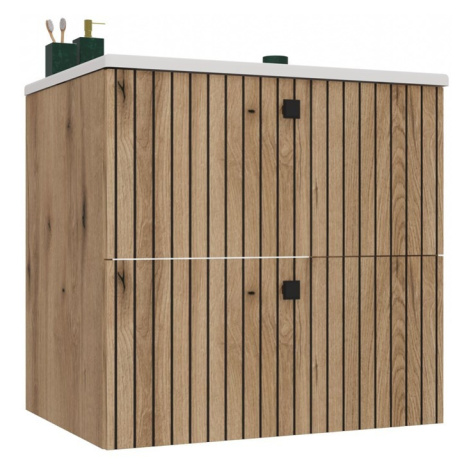 TP Living Závěsná skříňka s umyvadlem TIGO 2S 60 cm dub evoke