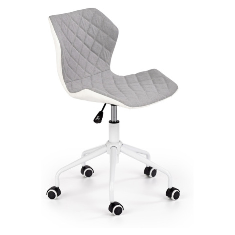 Dětská kancelářská židle DENEB 3, šedo-bílá Halmar
