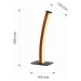 WOFI Stolní lampa Bologna 1x 10W LED 1050lm 3000K černá + dřevo 8020-106