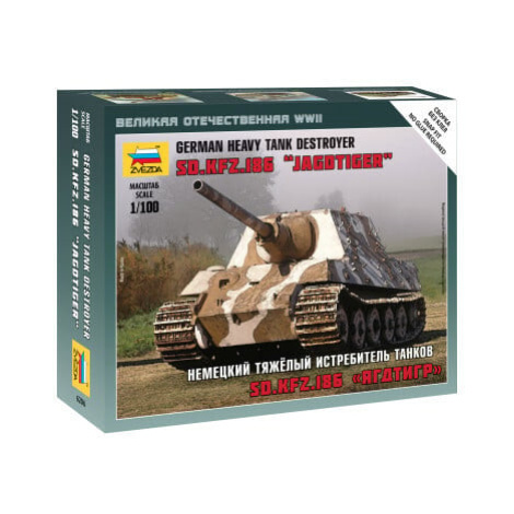Wargames (WWII) military 6206 - Sd.Kfz.186 Jagdtiger Heavy Tank Destroyer (1: 100) Zvezda