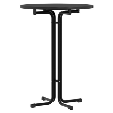 vidaXL Barový stůl černý Ø 80 x 110 cm kompozitní dřevo a ocel