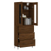 vidaXL Skříň highboard hnědý dub 69,5 x 34 x 180 cm kompozitní dřevo