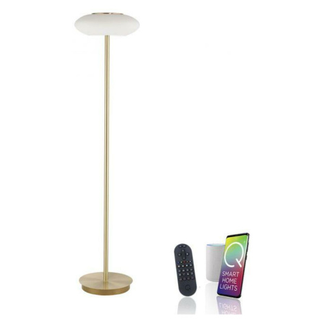 PAUL NEUHAUS Q ETIENNE LED stojací svítidlo Smart Home matná mosaz stmívatelné CCT ZigBee 2700-5