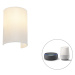 Chytré nástěnné svítidlo bílé včetně Wifi A60 - Simple Drum Jute