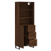 vidaXL Skříň highboard hnědý dub 69,5 x 34 x 180 cm kompozitní dřevo