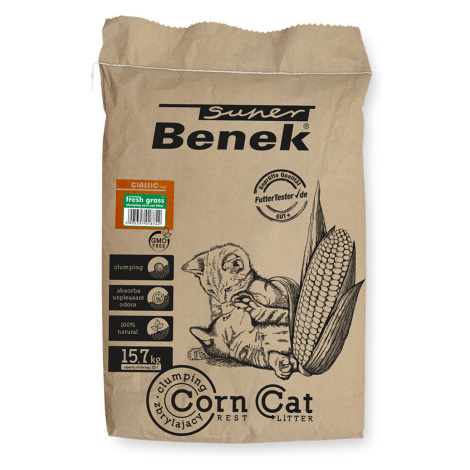 Benek Super Corn Cat čerstvá tráva - 25 l (cca 15,7 kg) Super Benek