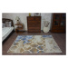 Dywany Lusczow Kusový koberec DROP JASMINE 761 tmavě béžový / světle modrý