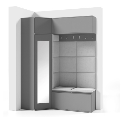 Předsíňová stěna AMI 38   Varianta zrcadel: Se zrcadlem