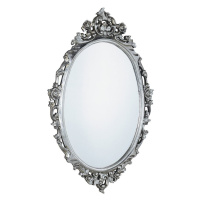 DESNA oválné zrcadlo v rámu, 80x100cm, stříbrná IN344