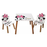 BHome Dětský stůl s židlemi MINNIE MOUSE