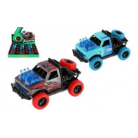 Teddies Auto Off-Road 11x7cm na baterie se světlem, zvukem na zpětné natažení 2 barvy 12ks v box