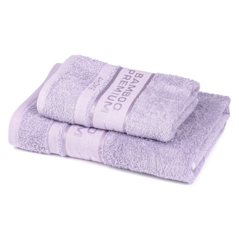 Fialové ručníky a osušky
