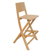 Dřevěné zahradní barové židle v přírodní barvě v sadě 2 ks Navy – Ezeis