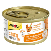 GimCat Superfood ShinyCat Duo kuřecí filet s mrkví 24 × 70 g