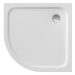 Ravak ELIPSO PRO CHROME 80 White, čtvrtkruhová sprchová vanička 80 x 80 cm