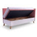 ArtIdz Čalouněná postel SOLO - FIDO | růžová 80 x 200 cm Barva: Růžová, Provedení: levé