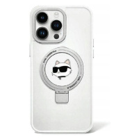 Pouzdro pro iPhone 15 Pro Karl Lagerfeld KLHMP15LHMRSCHH Ring Stand MagSafe