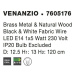 NOVA LUCE závěsné svítidlo VENANZIO mosazný kov a přírodní dřevo E14 1x5W IP20 bez žárovky 76051