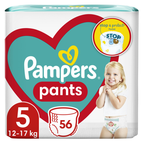 PAMPERS Plenky kalhotkové Active Baby Pants vel. L 5 (56 ks) 12-17 kg