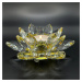Křišťálové sklo - Svícen lotosový květ Exclusive, Žlutá