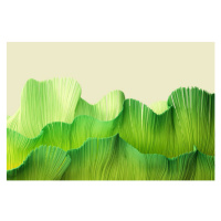 Ilustrace 3D Abstract green twisted background, Eugene Mymrin, 40 × 26.7 cm