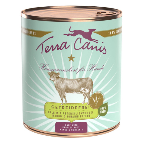 Terra Canis bez obilovin, telecí maso s kořenovou petrželí, mangem a černým rybízem 6 × 800 g