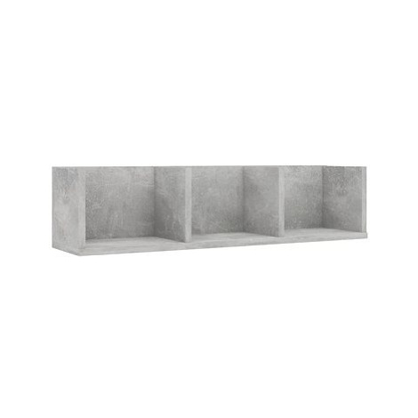 Shumee nástěnná na CD betonově šedá 75×18×18 cm dřevotříska, 801314