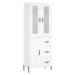 vidaXL Skříň highboard lesklá bílá 69,5 x 34 x 180 cm kompozitní dřevo