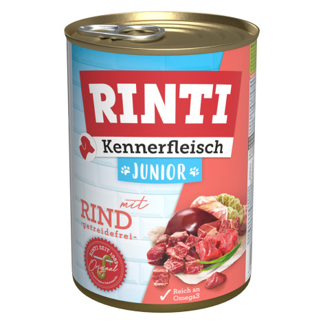 RINTI Kennerfleisch Junior 6 x 400 g / 24 x 400 g - Hovězí (6 x 400 g)