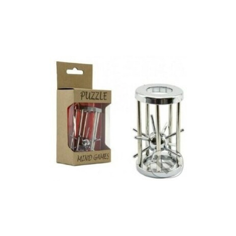 Hlavolam - ježek v kleci kovový chromovaný - hra z kategorie Domino, hlavolamy