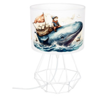 ELIS DESIGN Dětská stolní lampa - Chlapec a velryba