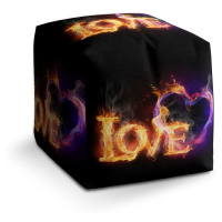 Sablio Taburet Cube Love: 40x40x40 cm