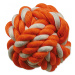Hračka DOG FANTASY míč bavlněný oranžovo-bílý 12,5 cm
