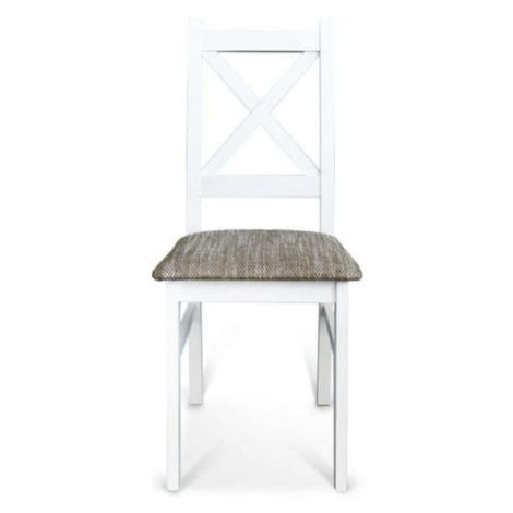 Jídelní židle Kasper bílá, šedá