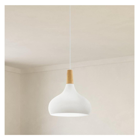 Eglo 901178-Lustr na lanku SABINAR 1xE27/60W/230V pr.28cm bílá- 901178