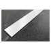 BESCO Odtokový žlab VIRGO WHITE, do prostoru, délka 60cm, bílý skleněný rošt