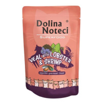 Dolina Noteci SUPERFOOD 85g telecí maso s humrem a krevetami pro kočky 80% masa