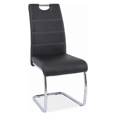 Tempo Kondela Židle Abira New - černá / světlé šití + kupón KONDELA10 na okamžitou slevu 3% (kup
