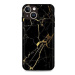 TopQ Kryt LUXURY iPhone 15 pevný Marble černo-zlatý 111299