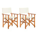 Režisérské židle 2 ks masivní akáciové dřevo 45946