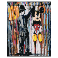 Malování podle čísel - MICKEY MOUSE Rozměr: 40x50 cm, Rámování: vypnuté plátno na rám
