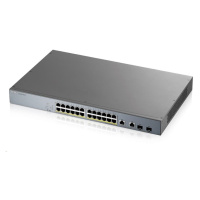Zyxel GS1350-26HP 26 Port smart managed CCTV PoE switch, long range, 375W, 24x GbE, 2x combo RJ4