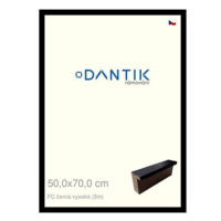 DANTIK rámeček 50 × 70, FC černý vysoký plexi čiré