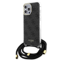 Pouzdro Guess IML 4G Printed Crossbody Apple iPhone 15 PRO MAX Black