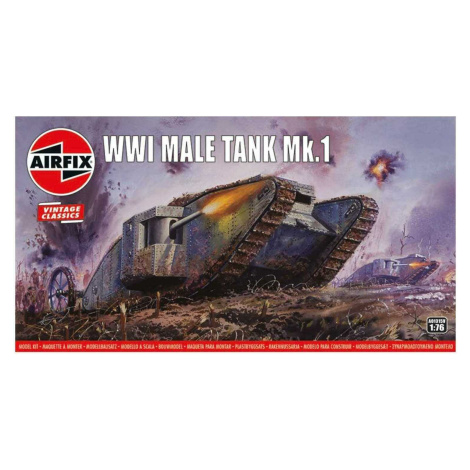 Classic Kit VINTAGE tank A01315V - WWI Male Tank Mk.I (1:76) AIRFIX