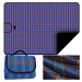 Pikniková deka v kostkovaném vzoru 145 x 180 cm - modrá