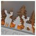 Solight LED závěsná dekorace - les s jeleny, 14x LED, 2x AA 1V249