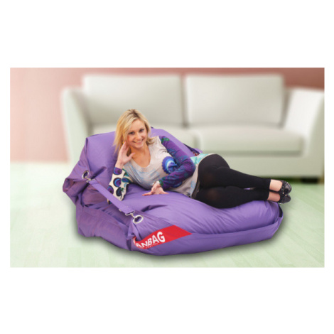 BEANBAG Sedací pytel 189x140 comfort s popruhy violet